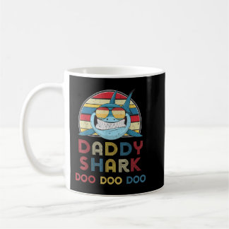 Retro Vintag Daddy Sharks Geschenk für Vatermensch Kaffeetasse