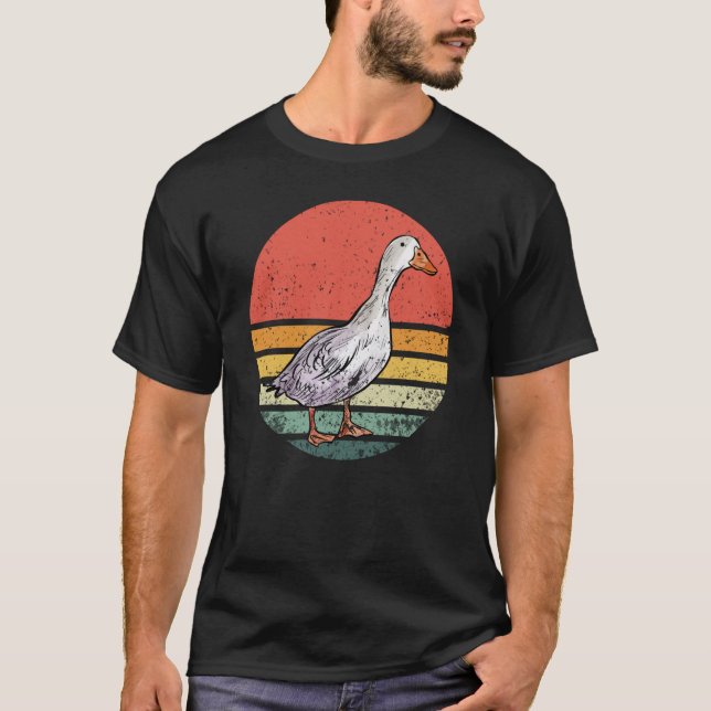 Retro Vintag Duck Encks Gänse Männer T-Shirt (Vorderseite)