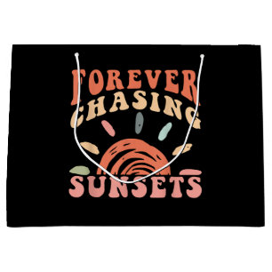 Retro Vintag Forever Jagen Sunsets Sommerferien Große Geschenktüte