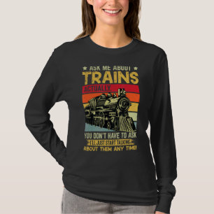 Retro Vintag Frag über die Eisenbahn T-Shirt