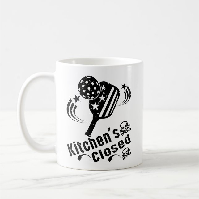 Retro Vintag Funny Pickleball Kitchen's Closed Kaffeetasse (Links)