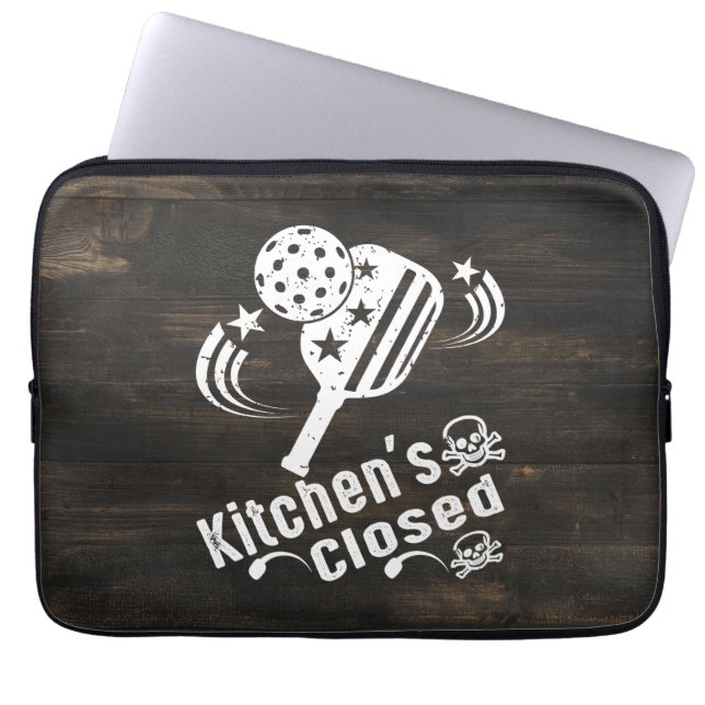 Retro Vintag Funny Pickleball Kitchen's Closed Laptopschutzhülle (Vorderseite)