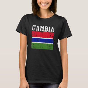 Retro Vintag Gambia Flag Gambian Roots T-Shirt
