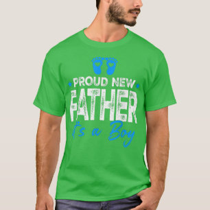 Retro Vintag Gender Reveal Proud Neuer Vater es is T-Shirt