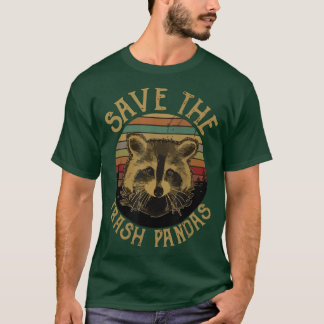 Retro Vintag Gerettet Trash Pandas Funny Raccoon T-Shirt