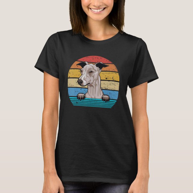 Retro Vintag Greyhound T-Shirt (Vorderseite)