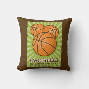Retro Vintag grüner Basketball Kissen