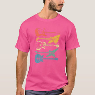 Retro Vintag Guitar Player Men Acoustic Gui T-Shirt