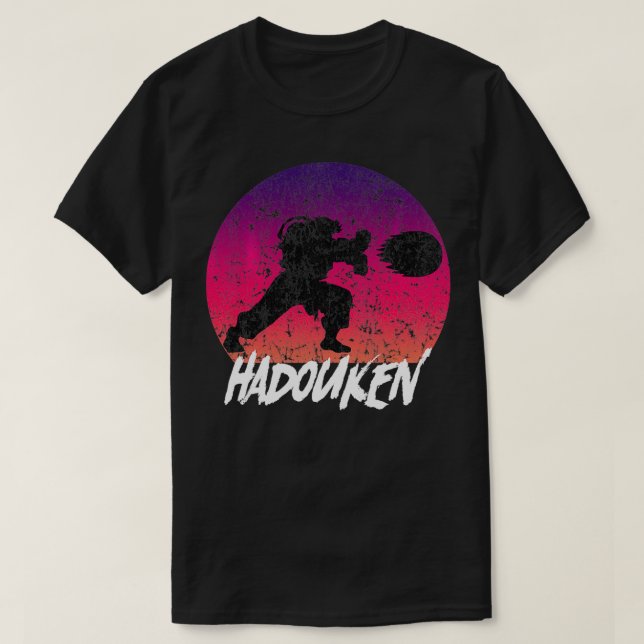 Retro Vintag Hadouken Fighter T-Shirt (Design vorne)