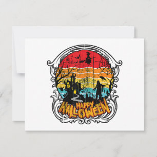Retro Vintag Halloween - Vintages Halloween Feiertagskarte