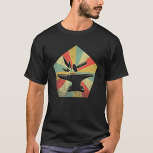Retro Vintag Hammer & Anvil Blacksmith T-Shirt