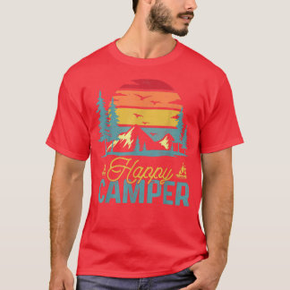 Retro Vintag Happy Camper Funny Matching Camping T-Shirt