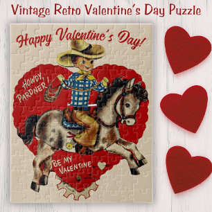 Retro Vintag Howdy Pardner Valentinstag