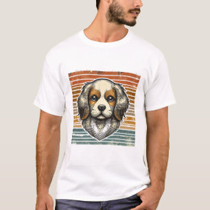 "Retro Vintag Hunde-Illustration Begleiter Liebh T-Shirt