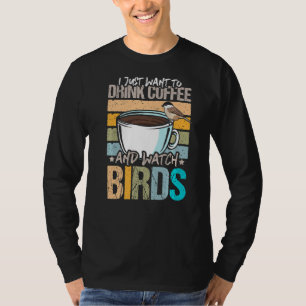 Retro Vintag ich nur Wand zu trinken Kaffee und Wa T-Shirt