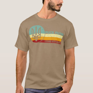 Retro Vintag, ich stehe mit der Ukraine T-Shirt