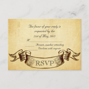 Retro Vintag II RSVP Karte
