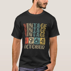 Retro Vintag im Oktober 1964 57. Geburtstagsgesche T-Shirt
