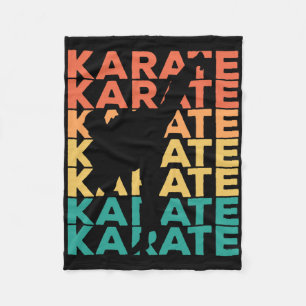 Retro Vintag Karate Geschenk für Karateka Fleecedecke
