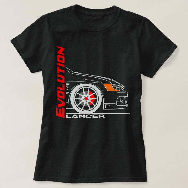 Retro Vintag Lancer Evolution T-Shirt (Design vorne)