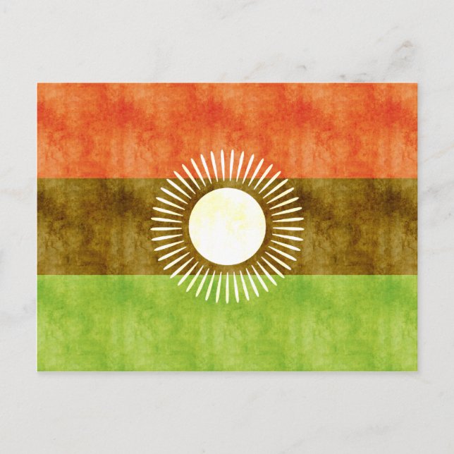 Retro Vintag Malawi Flag Postkarte (Vorderseite)