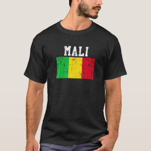 Retro Vintag Mali Flag Mali Roots T-Shirt