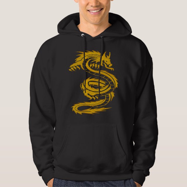 Retro Vintag Men-Dragon Hoodie (Vorderseite)