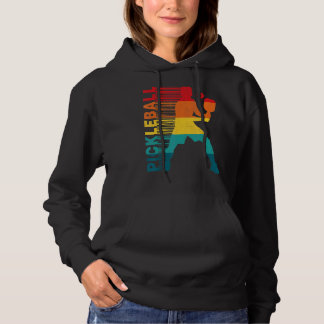 Retro Vintag Men Pickleball Player Hoodie