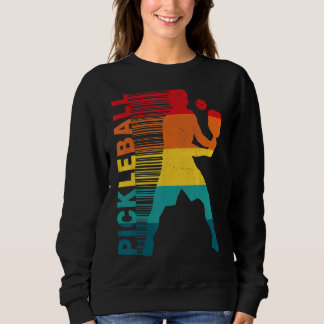 Retro Vintag Men Pickleball Player Sweatshirt