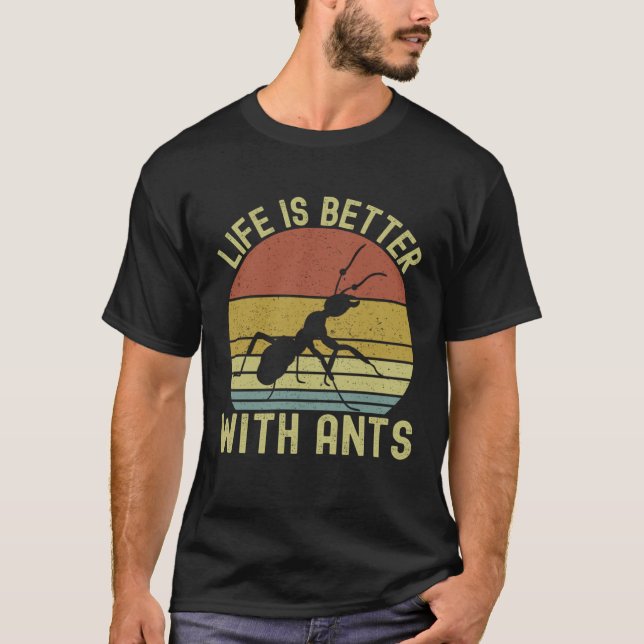 Retro Vintag mit Ameisen-Ant-Farm T-Shirt (Vorderseite)