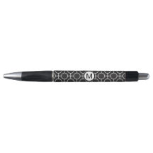 Retro Vintag mit Monogramm Teacher Pen Schwarz-wei