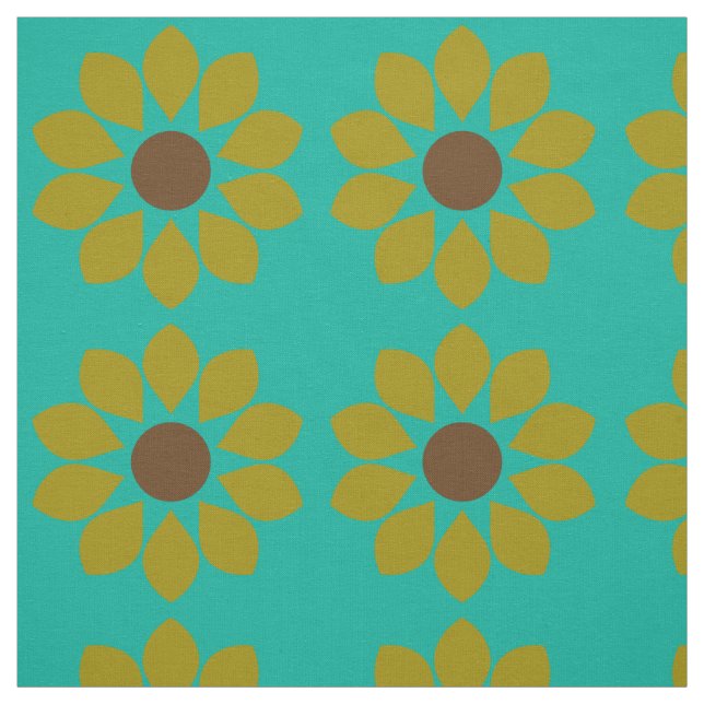 Retro Vintag Mod Floral Muster Stoff (Muster)