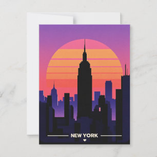 Retro Vintag New York Postkarte