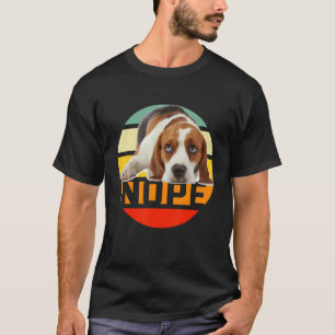 Retro Vintag Nope Lazy Beagle Dog Pet Owner Man T-Shirt