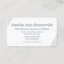 Retro Vintag Nostalgische grüne Polka Dots Visitenkarte