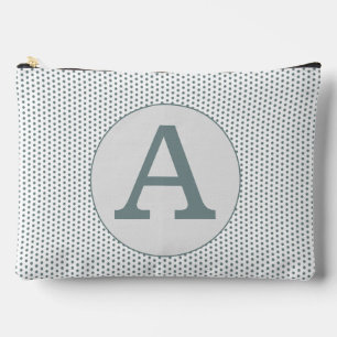 Retro Vintag Nostalgische grüne Polka Dots Zubehörtasche