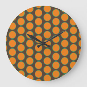 Retro Vintag Old School Design 70er Jahre Ära Große Wanduhr