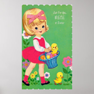 Retro-Vintag Oster-Nichte-Dekorationsplakat Poster