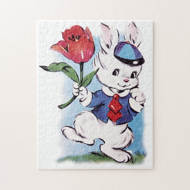 Retro-Vintag Osterhase (Vertikal)