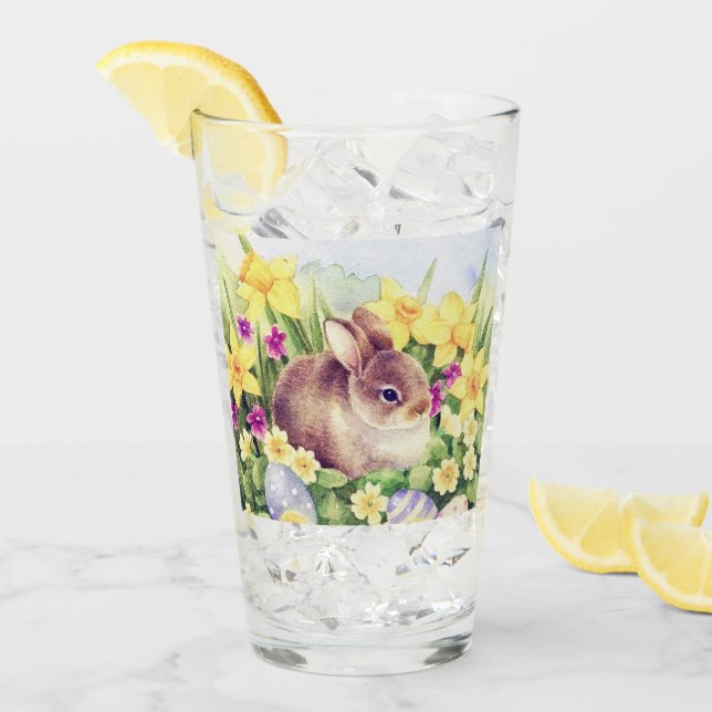 Retro-Vintag Osterhasen-Urlaubssaal Glas (Vorderseite Ice)