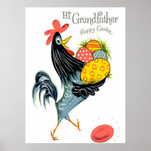 Retro Vintag Osterwurzel Opa Poster
