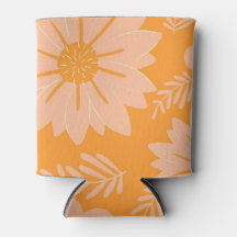 Retro Vintag Peach Fuzz Orange Blume Muster
