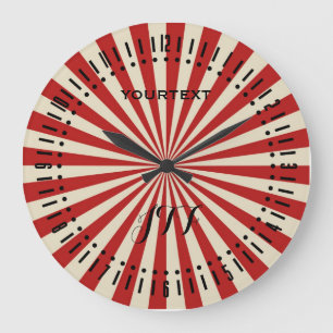 Retro Vintag Popcorn - Klassisches Spinnrad Große Wanduhr