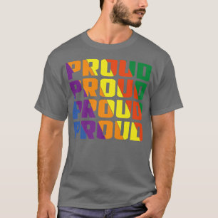 Retro Vintag Rainbow Gay Proud Vater LGBT Pride Aw T-Shirt
