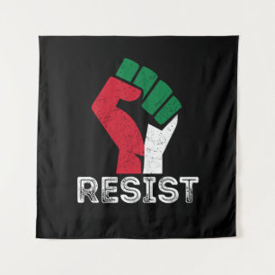 Retro Vintag Resist Palestine flag Freedom Wandteppich
