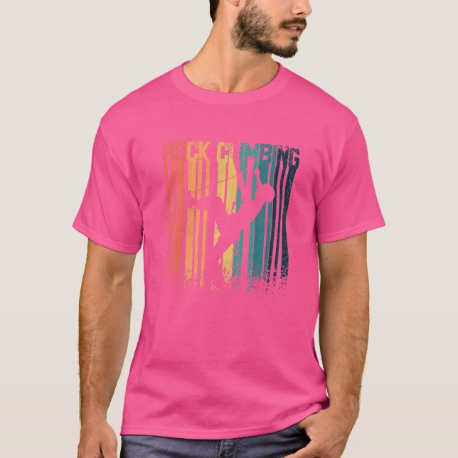 Retro Vintag Rock Klettern T-Shirt (Vorderseite)