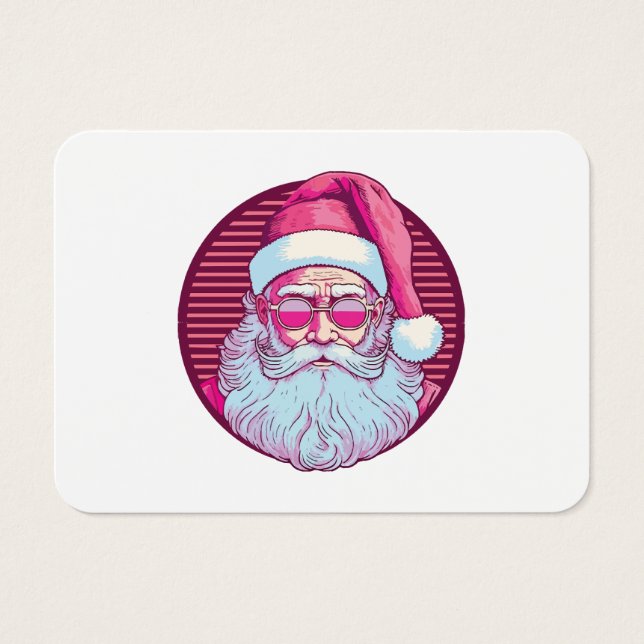 Retro Vintag rosa Santa clus (Vorderseite)