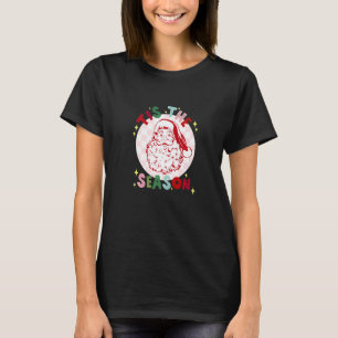 Retro Vintag Santa Tis die Jahreszeit T-Shirt