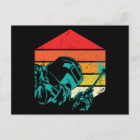 Retro Vintag Schweisshelm Silhouette Welder Gif