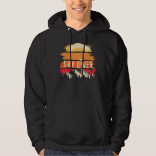 Retro Vintag Skydiver Skydiver Fallschirmspringen Hoodie
